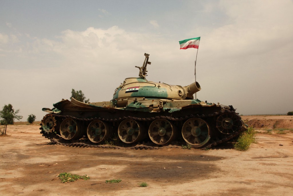 Destroyed Iraqi tank at the battlefield Fatholmobin: the memory of the war in the neighboring country (1980-1988) is kept alive at many memorials.