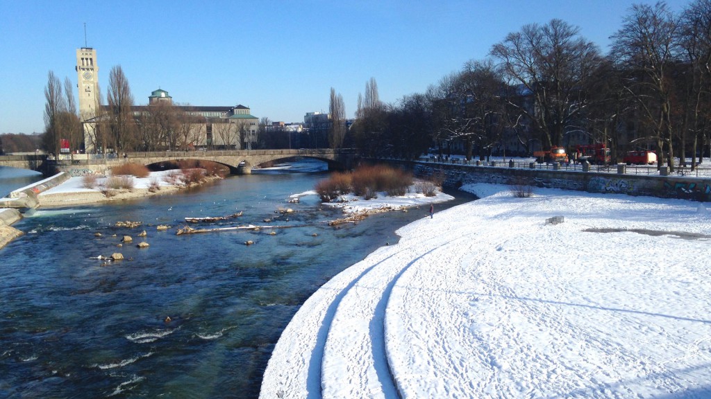 View from the Reichenbach bridge in winter