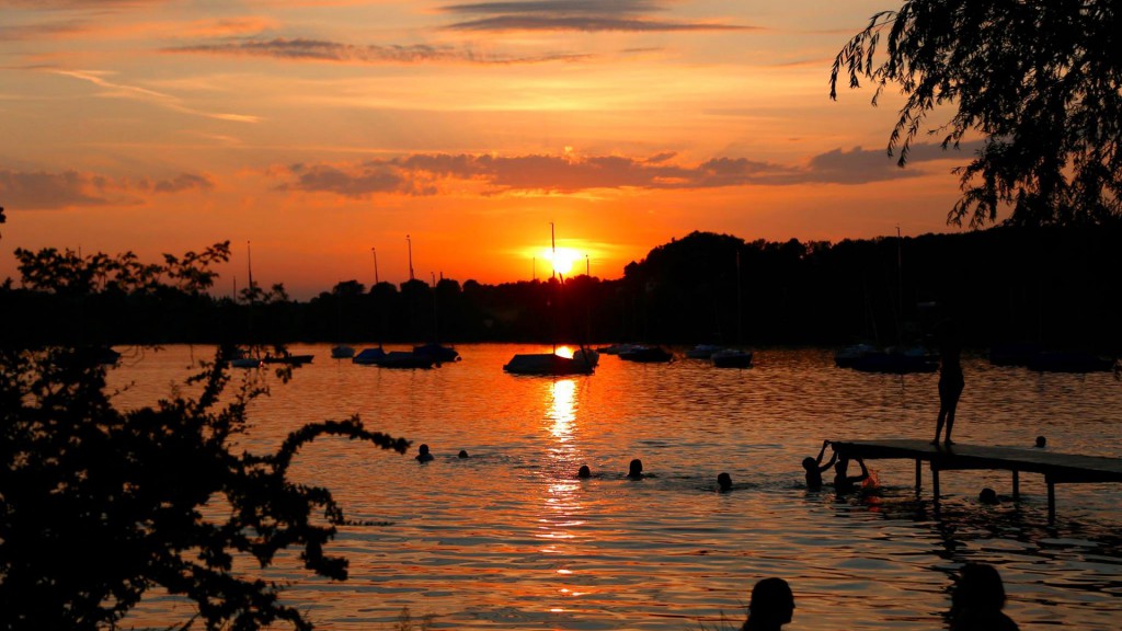 Sunset over the Wörth lake